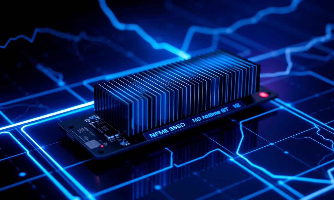 SSD NVMe gamer com dissipador e iluminação azul